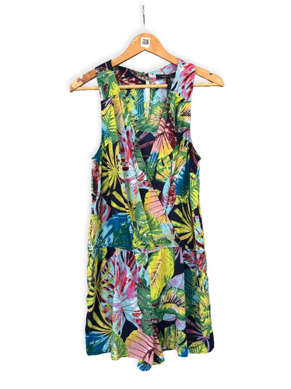 BCBG Max Azria Thalia Tropical Foliage-Print Romper - Size M - $168